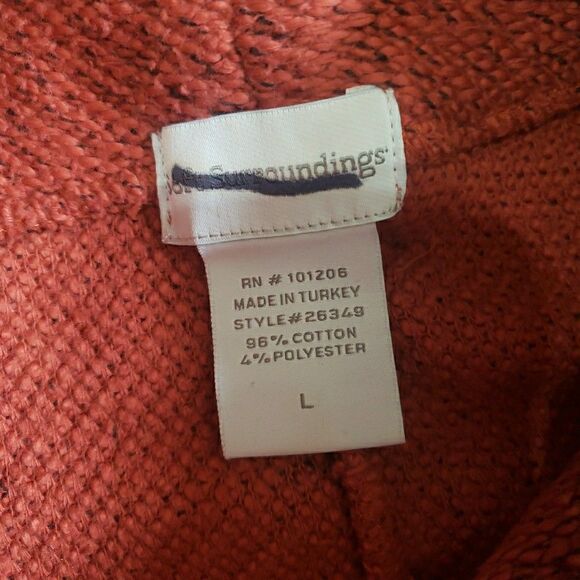 Soft Surroundings Burnt Orange Cowl Neck Pullover Sweater Oversized Women Size L - Picture 7 of 7